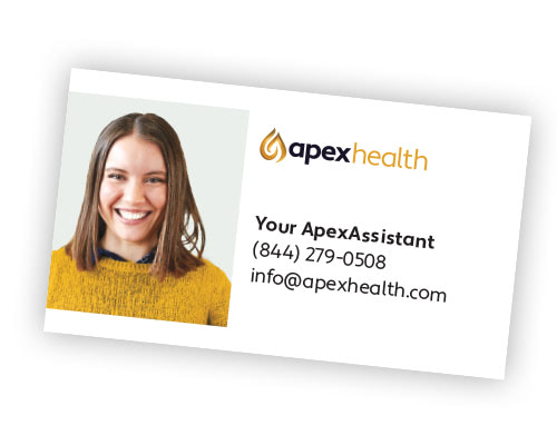An ApexHealth business card